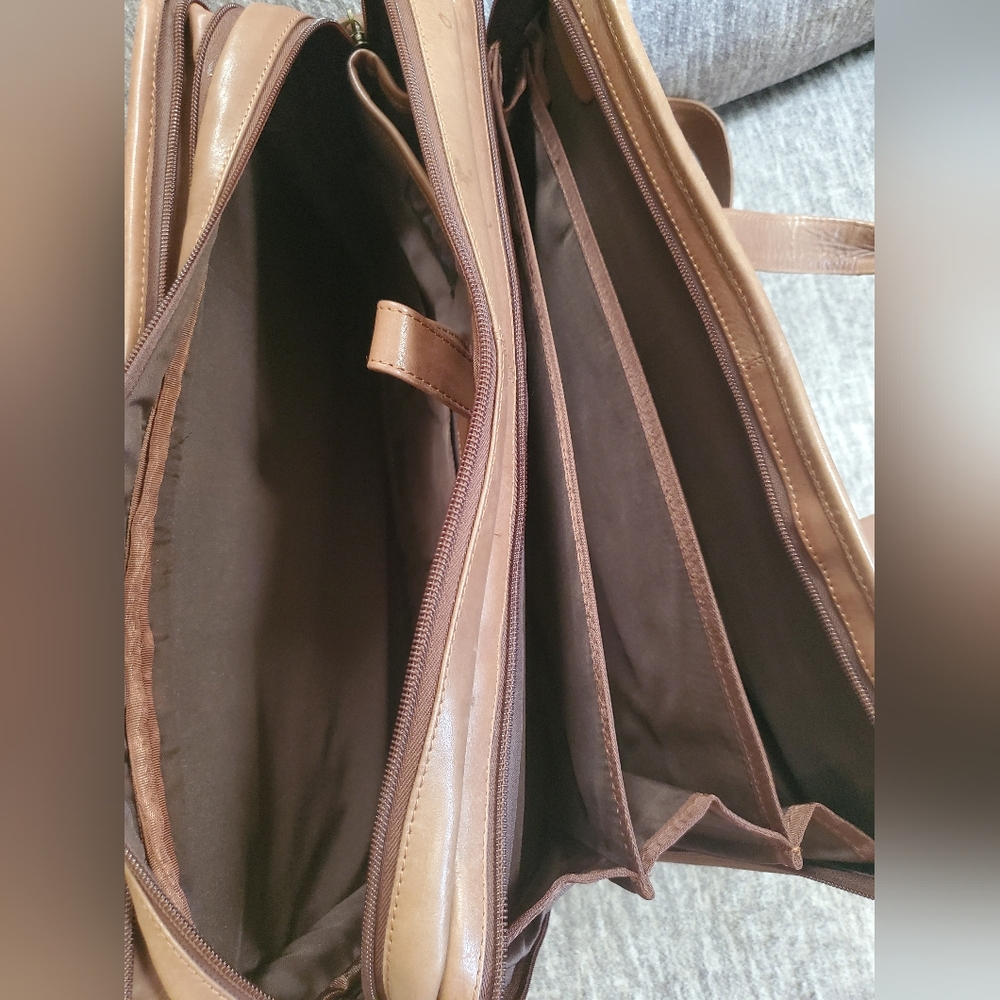 Brown Leather Laptop Bag - Picture 4 of 8